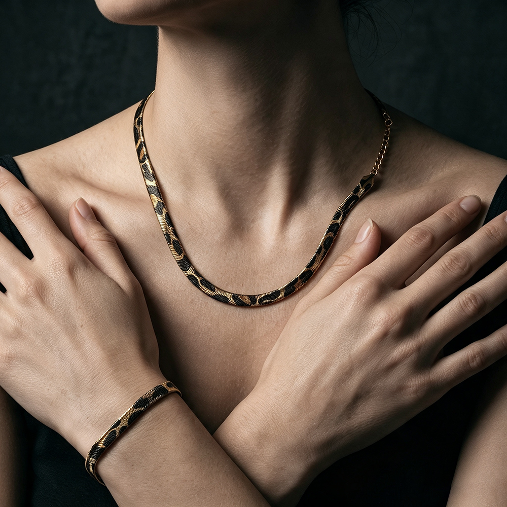 Serpent Statement Necklace design details